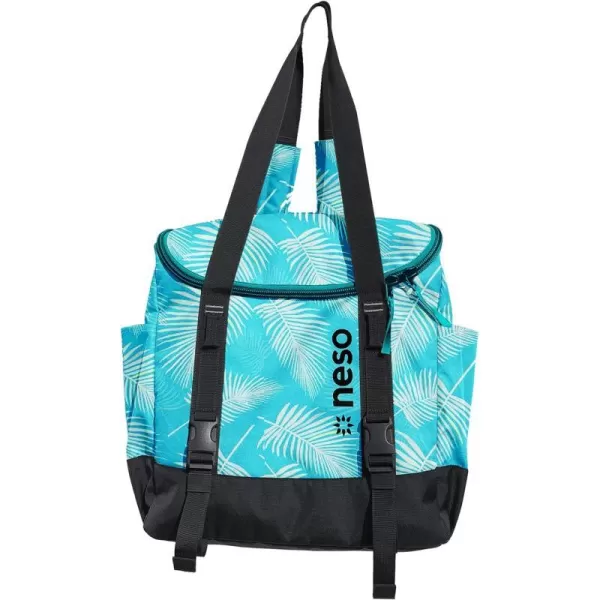 imageNeso Beach Tote Use as a CarryOn Beach Bag or BackpackAqua Fronds