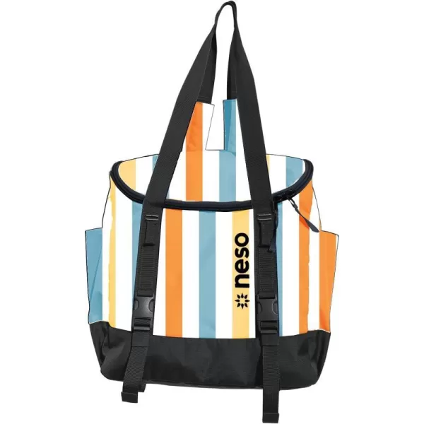 imageNeso Beach Tote Use as a CarryOn Beach Bag or BackpackVintage Stripes