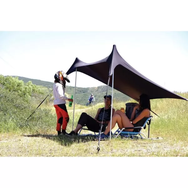 imageNeso Sidelines 1 Versatile Sports Sun Shelter Patented Corners amp Poles 100 Recycled Stakes 45lbBlack