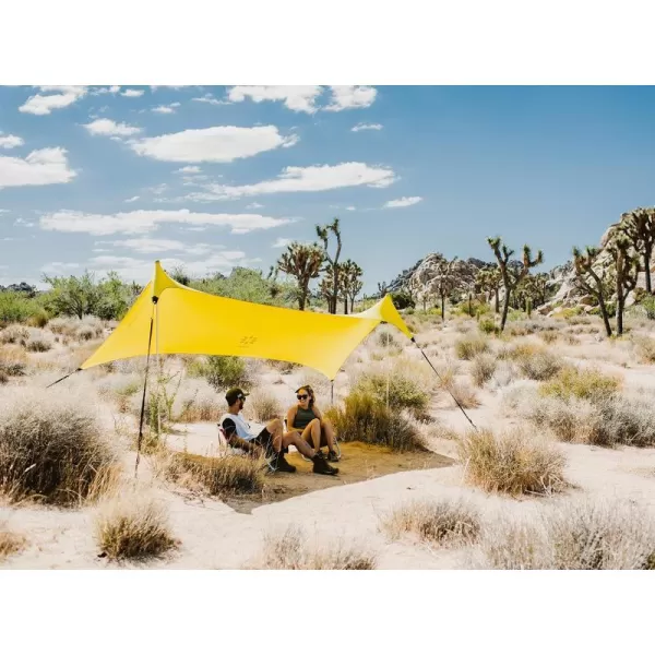 imageNeso Sidelines Grande  Versatile Sports Sun Shelter Patented Corners amp Poles 100 Recycled StakesLemon