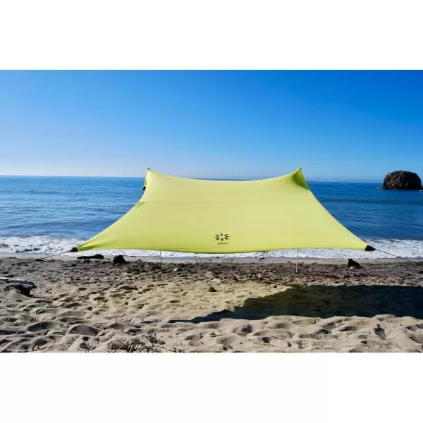 imageNeso Tents Gigante Beach Tent 8ft Tall 11 x 11ft Biggest Portable Beach Shade UPF 50 SunnbspProtection Reinforced Corners and Cooler PocketLemon