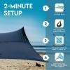 imageNeso Gigante  Portable Beach Tent  Ideal to Enjoy with Family and Friends  UPF 50 WaterResistant and Lightweight  Aqua Fronds 11 x 11Navy