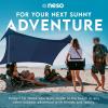 imageNeso Gigante  Portable Beach Tent  Ideal to Enjoy with Family and Friends  UPF 50 WaterResistant and Lightweight  Aqua Fronds 11 x 11Navy