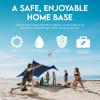 imageNeso Gigante  Portable Beach Tent  Ideal to Enjoy with Family and Friends  UPF 50 WaterResistant and Lightweight  Aqua Fronds 11 x 11Navy