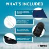 imageNeso Gigante  Portable Beach Tent  Ideal to Enjoy with Family and Friends  UPF 50 WaterResistant and Lightweight  Aqua Fronds 11 x 11Navy