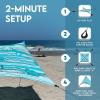 imageNeso Gigante  Portable Beach Tent  Ideal to Enjoy with Family and Friends  UPF 50 WaterResistant and Lightweight  Aqua Fronds 11 x 11Swells