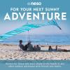 imageNeso Gigante  Portable Beach Tent  Ideal to Enjoy with Family and Friends  UPF 50 WaterResistant and Lightweight  Aqua Fronds 11 x 11Swells