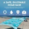 imageNeso Gigante  Portable Beach Tent  Ideal to Enjoy with Family and Friends  UPF 50 WaterResistant and Lightweight  Aqua Fronds 11 x 11Swells