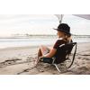 image2 Pack of Neso Lightweight Water Resistant Beach Chairs with Shoulder Strap and Slip Pocket  Folds Thin Aqua FrondsBlack