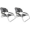 image2 Pack of Neso Lightweight Water Resistant Beach Chairs with Shoulder Strap and Slip Pocket  Folds Thin Aqua FrondsGrey Camo
