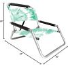 image2 Pack of Neso Lightweight Water Resistant Beach Chairs with Shoulder Strap and Slip Pocket  Folds Thin Aqua FrondsMint Tie Dye