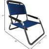 image2 Pack of Neso Lightweight Water Resistant Beach Chairs with Shoulder Strap and Slip Pocket  Folds Thin Aqua FrondsNavy