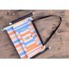 image2 Pack of Neso Lightweight Water Resistant Beach Chairs with Shoulder Strap and Slip Pocket  Folds Thin Aqua FrondsVintage Stripes