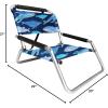image2 Pack of Neso Lightweight Water Resistant Beach Chairs with Shoulder Strap and Slip Pocket  Folds Thin Aqua FrondsWhales