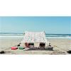 imageNeso Tents Beach Tent with Sand Anchor Portable Canopy Sunshade  7 x 7  Patented Reinforced CornersPeriwinkle BlueUSA Waves