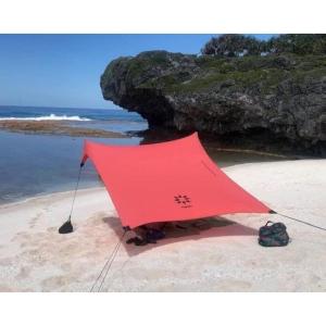 imageNeso Tents Beach Tent with Sand Anchor Portable Canopy Sunshade  7 x 7  Patented Reinforced CornersPeriwinkle BlueRed