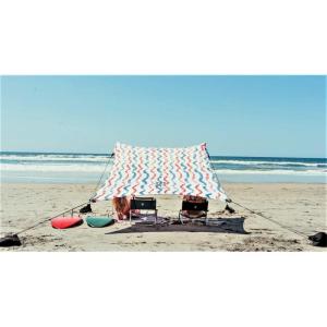 imageNeso Tents Beach Tent with Sand Anchor Portable Canopy Sunshade  7 x 7  Patented Reinforced CornersPeriwinkle BlueUSA Waves